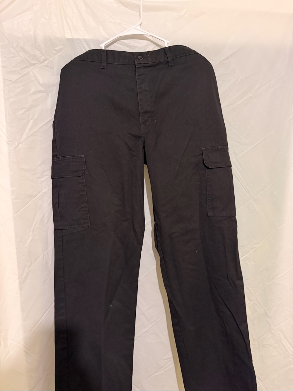 Dickies Black Cargo Pants with Flap Pockets